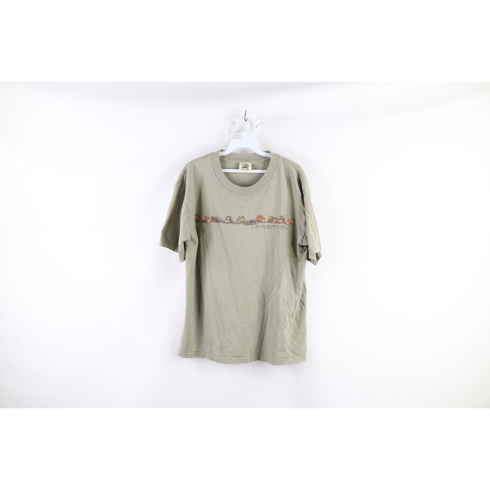 Vintage 90s Acadia National Park Hiking T Shirt Hoodie, Sweatshirt | FlexRushtees.com