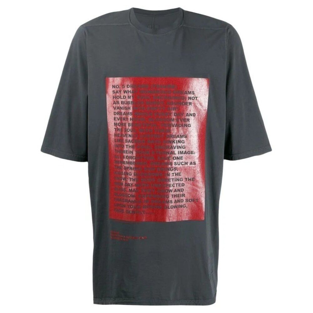 Owens Drkshdw Rick Owens Drkshdw Graphic Trauma Slogan Print T Shirt S