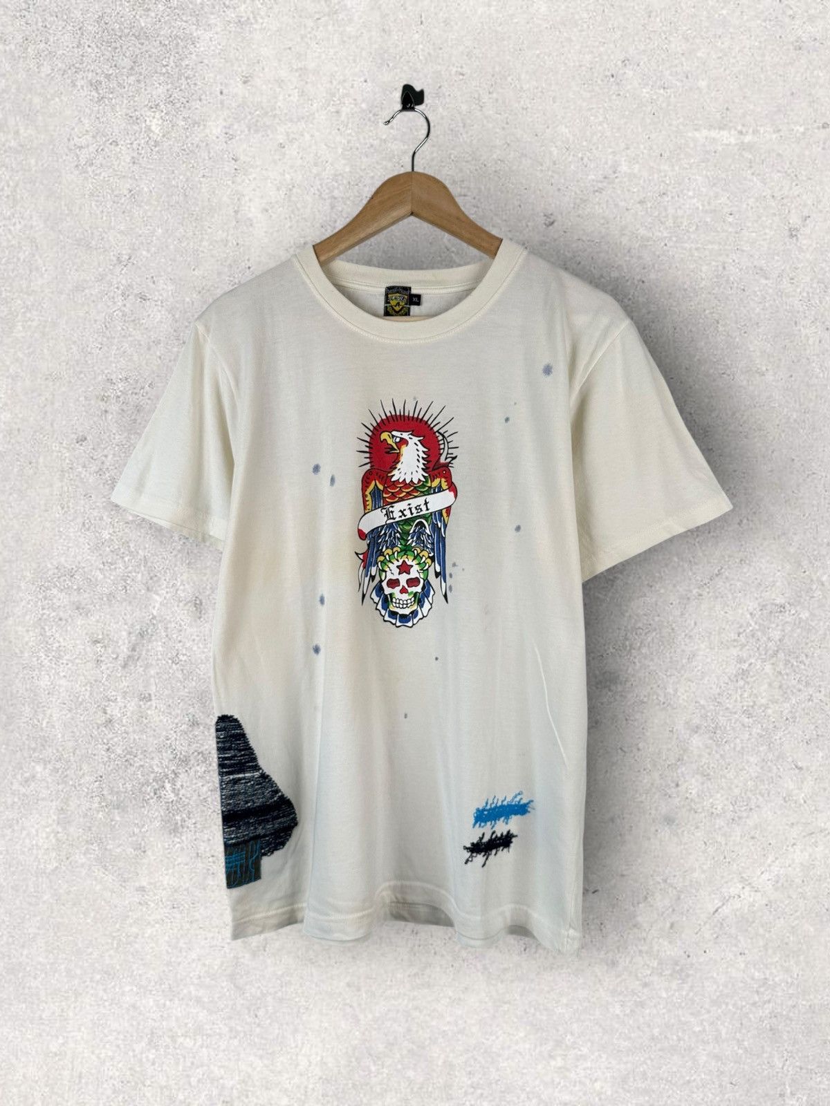 Band Tees Y2k Vintage Exist Eagle Print Oversized Tee Hoodie, Sweatshirt | FlexRushtees.com