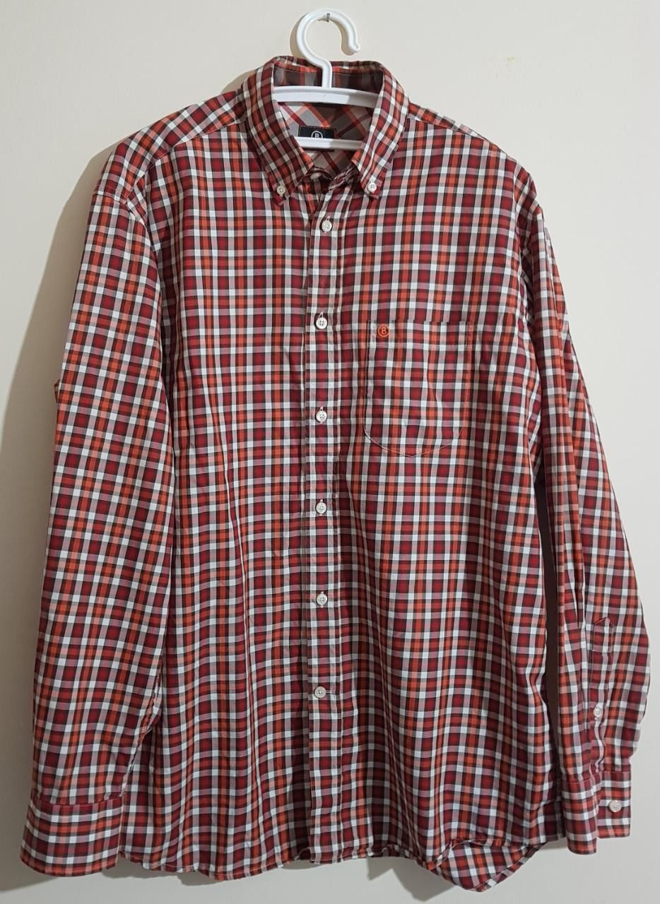 Bogner Tartan Check Cotton Shirt Hoodie, Sweatshirt | FlexRushtees.com
