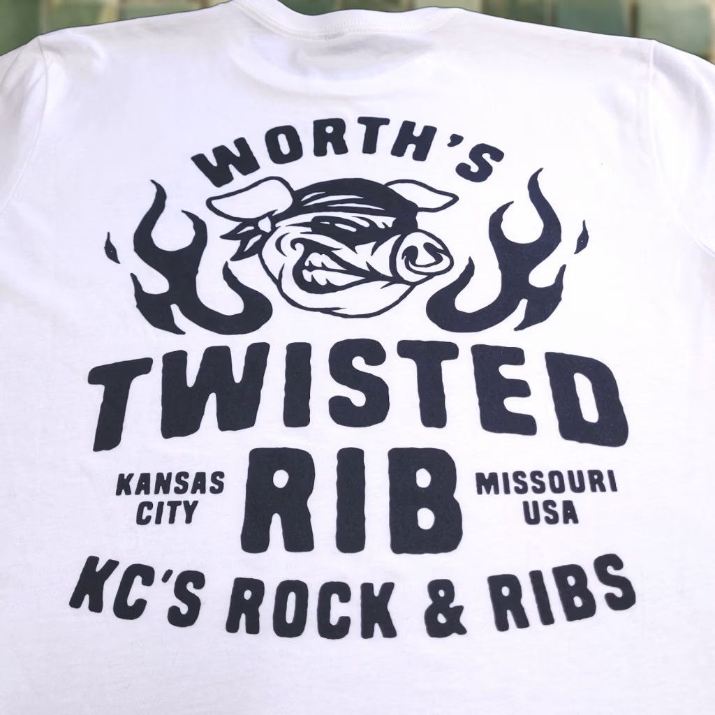 Vintage Bella Canvas Kansas City Bbq Graphic T Shirt Medium White Rock Food Mens Hoodie, Sweatshirt | FlexRushtees.com