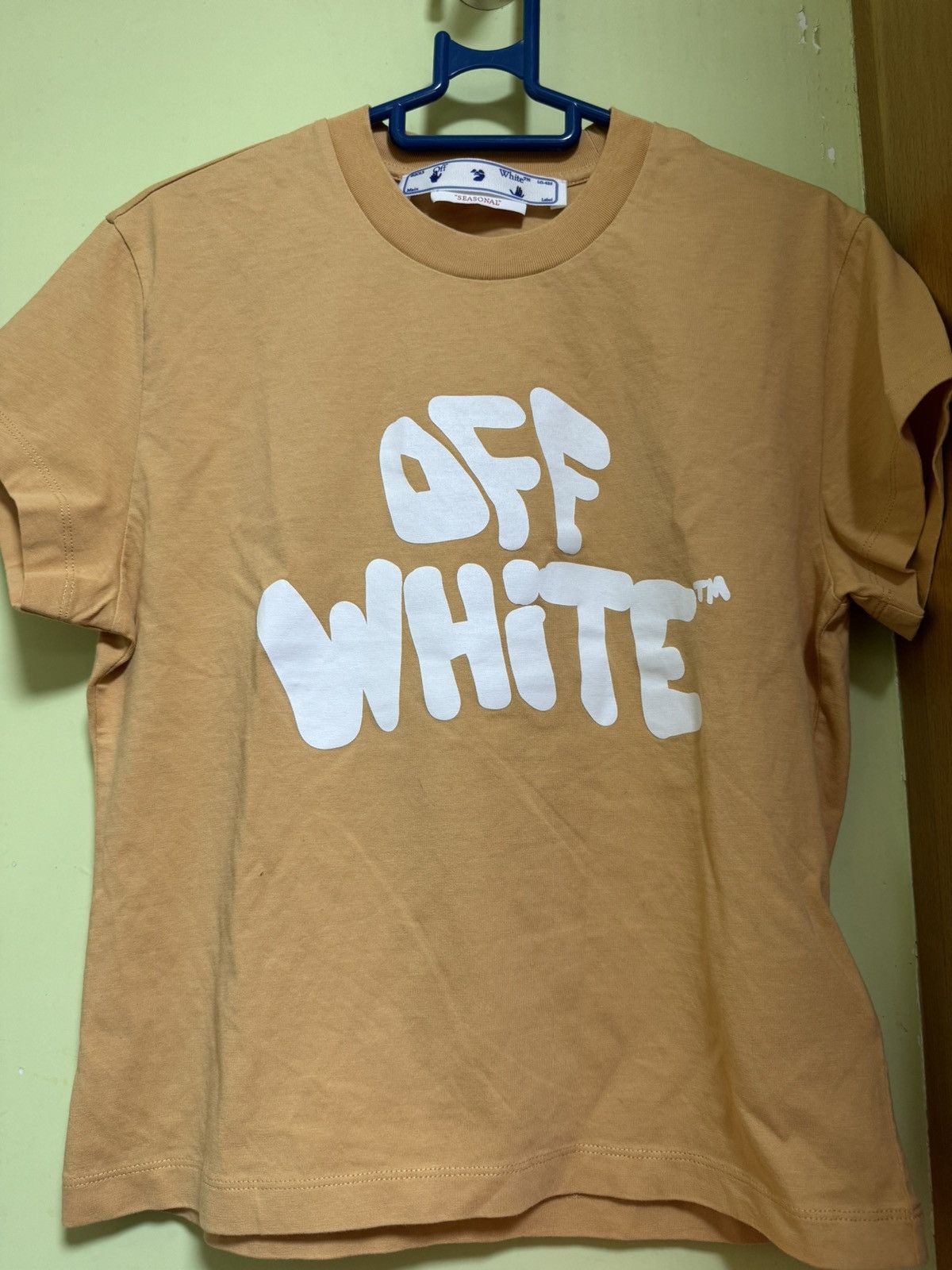 White Off White 70s Yellow Tee
