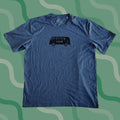 Prana Shirt Mens Xl Blue Van Life Graphic Short Sleeve Rock Climbing Hiking Hoodie, Sweatshirt | FlexRushtees.com