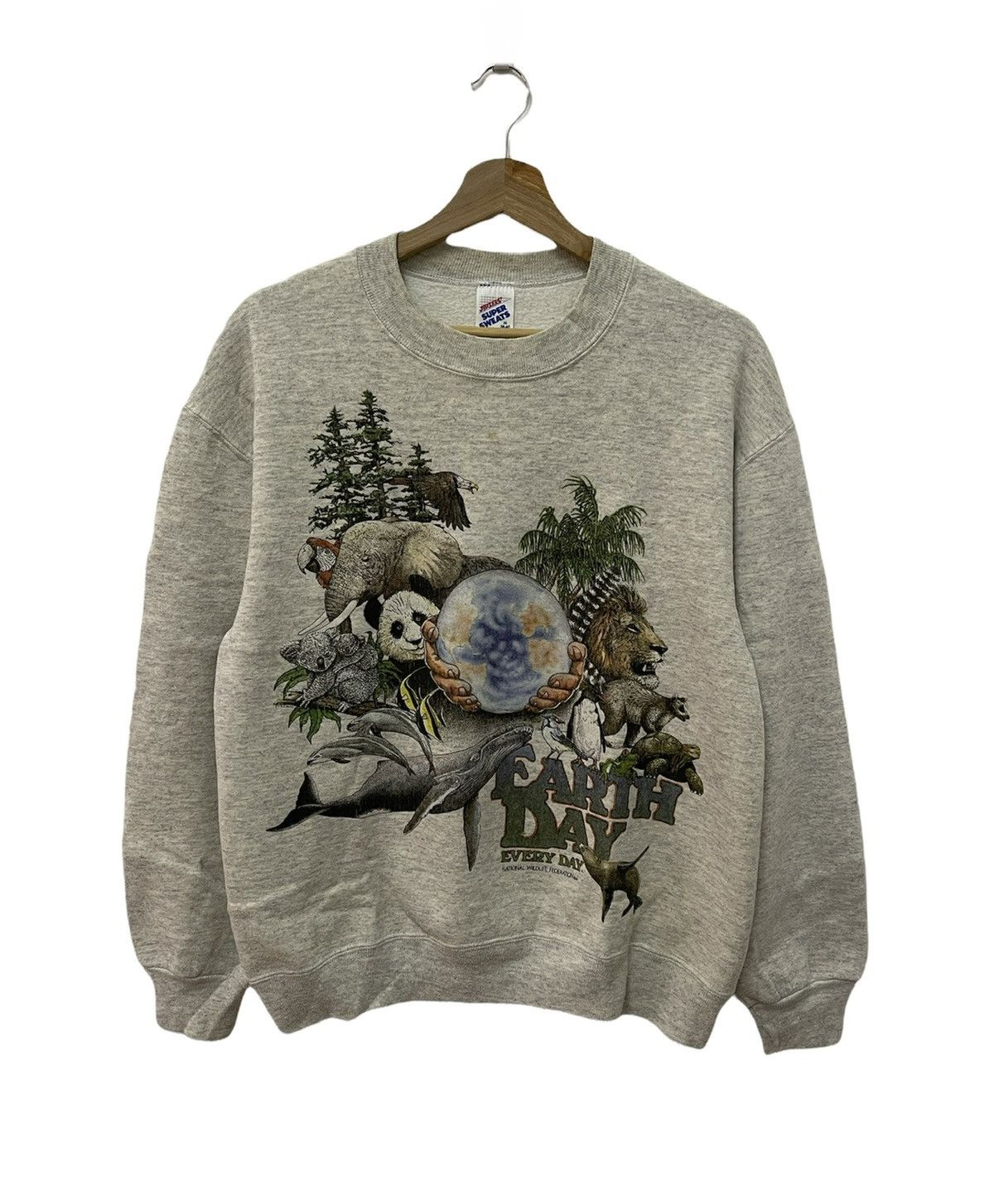Vintage 90s Earth Day Wildlife Graphic Sweatshirt T-Shirts, Hoodie | FlexRushtees.com