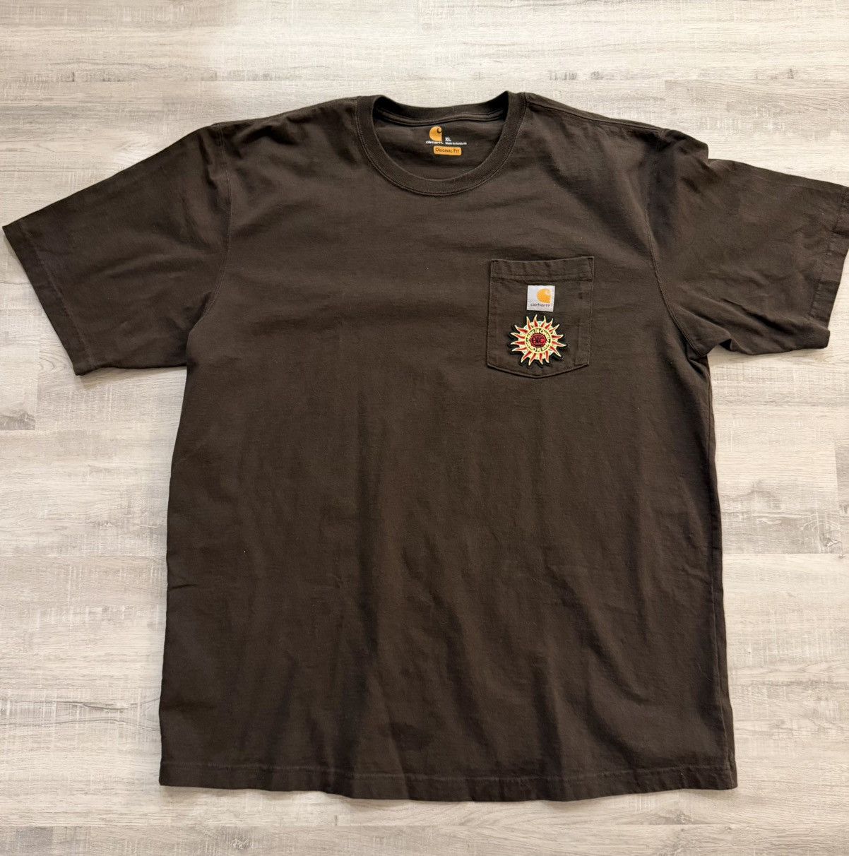 Custom Carhartt Alice In Chains Brown T Shirt Hoodie, Sweatshirt | FlexRushtees.com