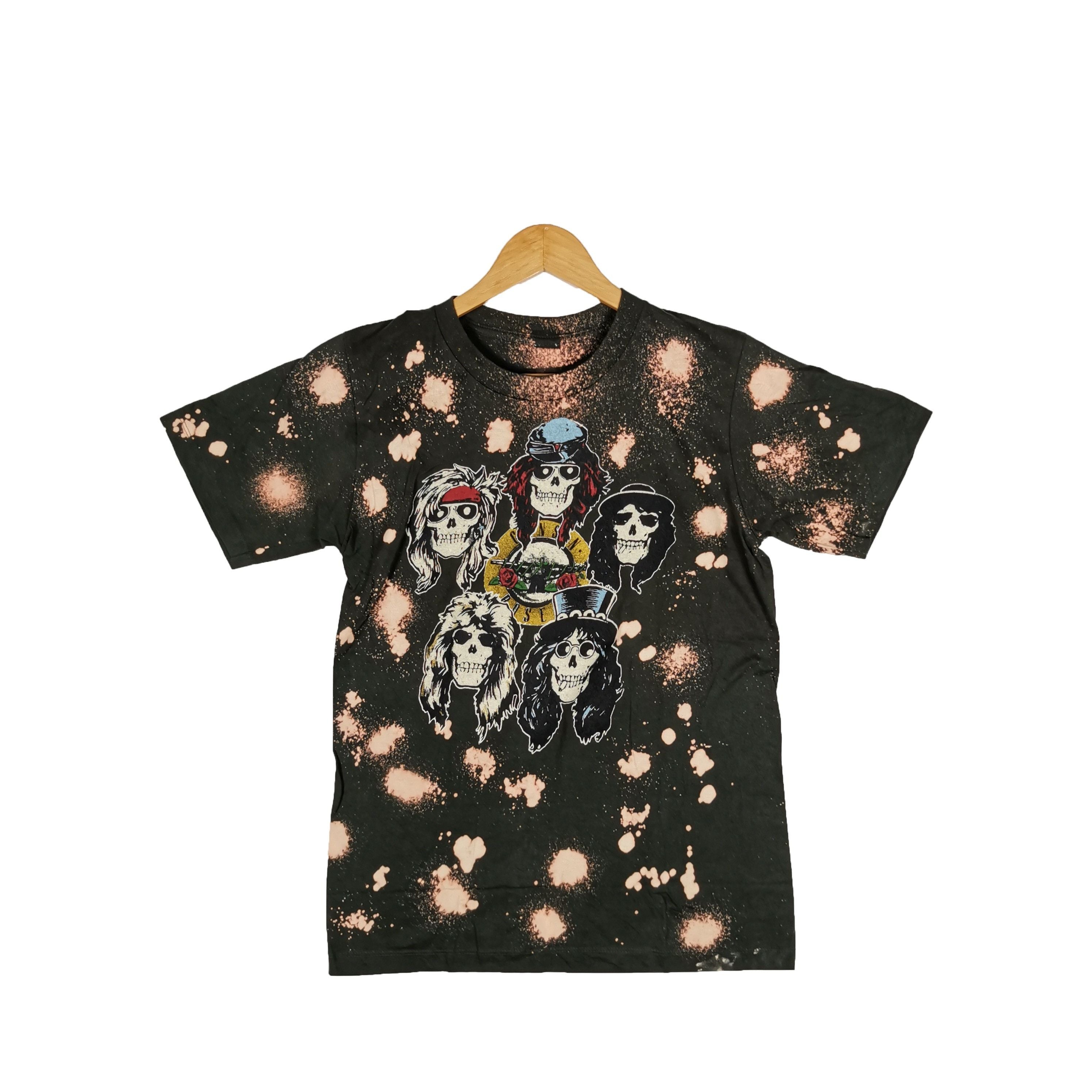 Band Tees Gun N Roses Rock Tshirt Band Acid Wash Custom Tees Hoodie, Sweatshirt | FlexRushtees.com