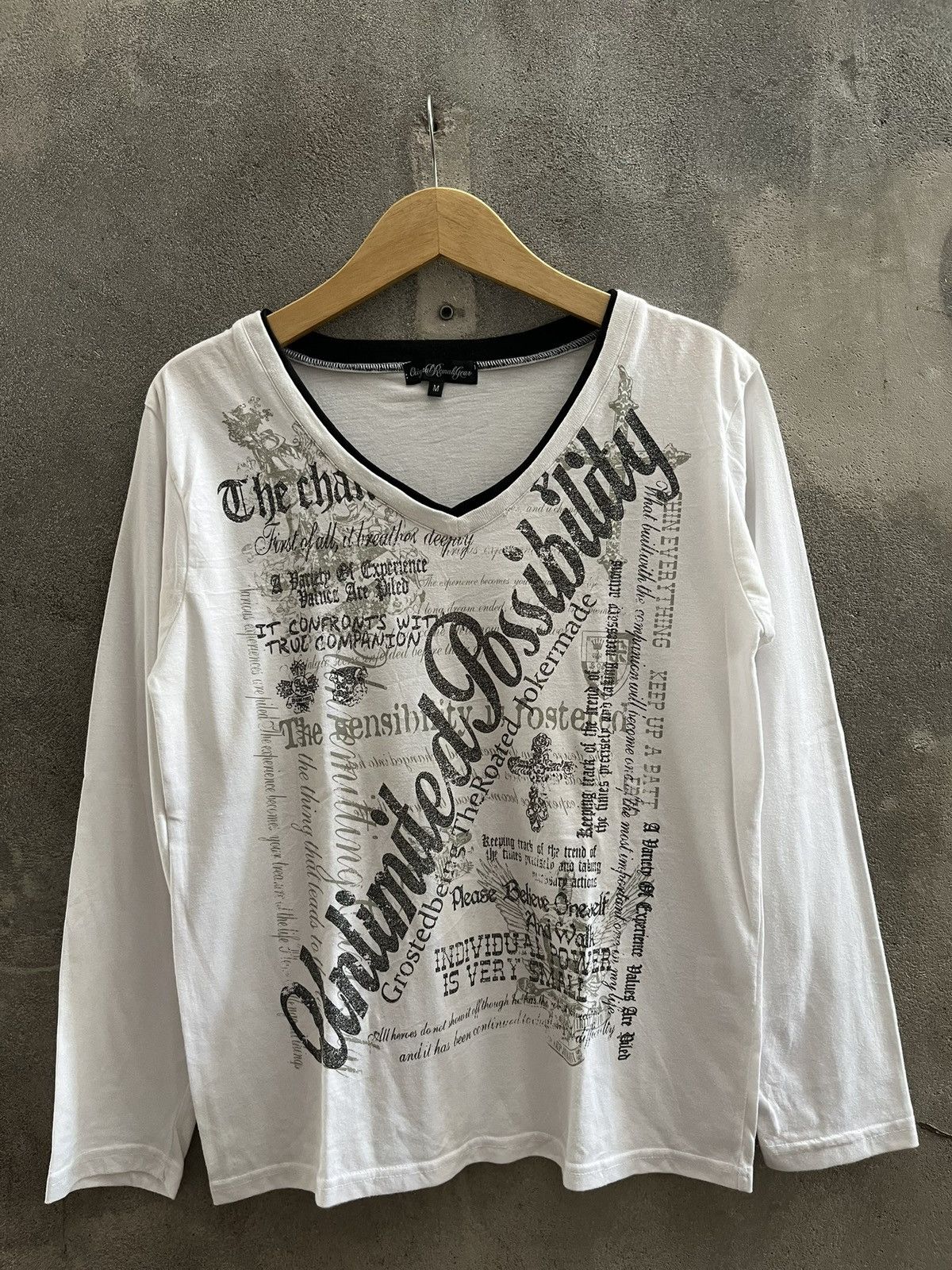 If Six Was Nine Typography Long Sleeve Tee Archive Gothic