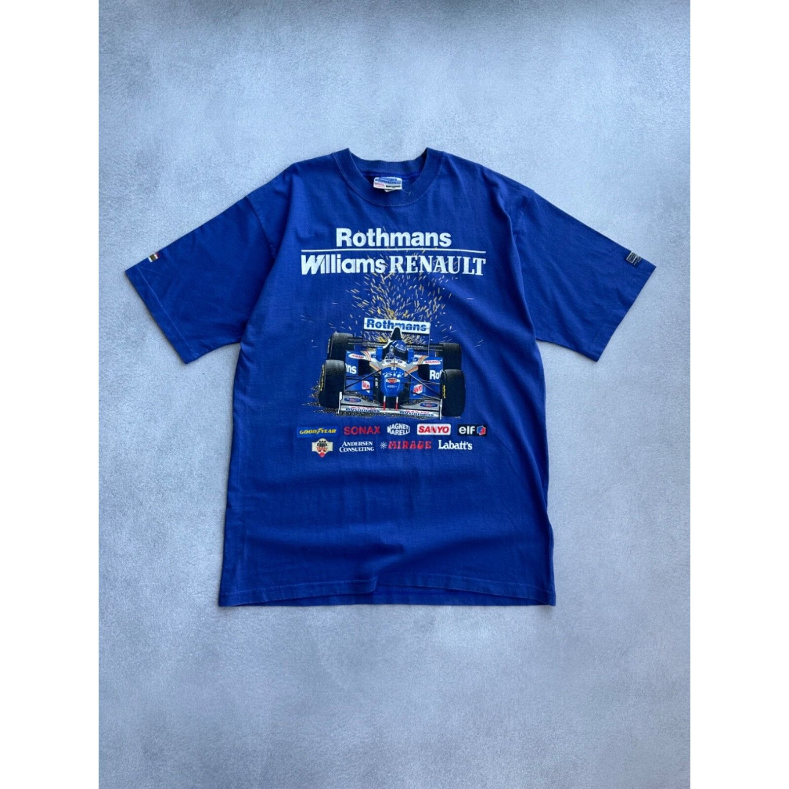 Vintage Rothmans Williams Renault F1 Racing T Shirt 90s Sz L Hoodie, Sweatshirt | FlexRushtees.com