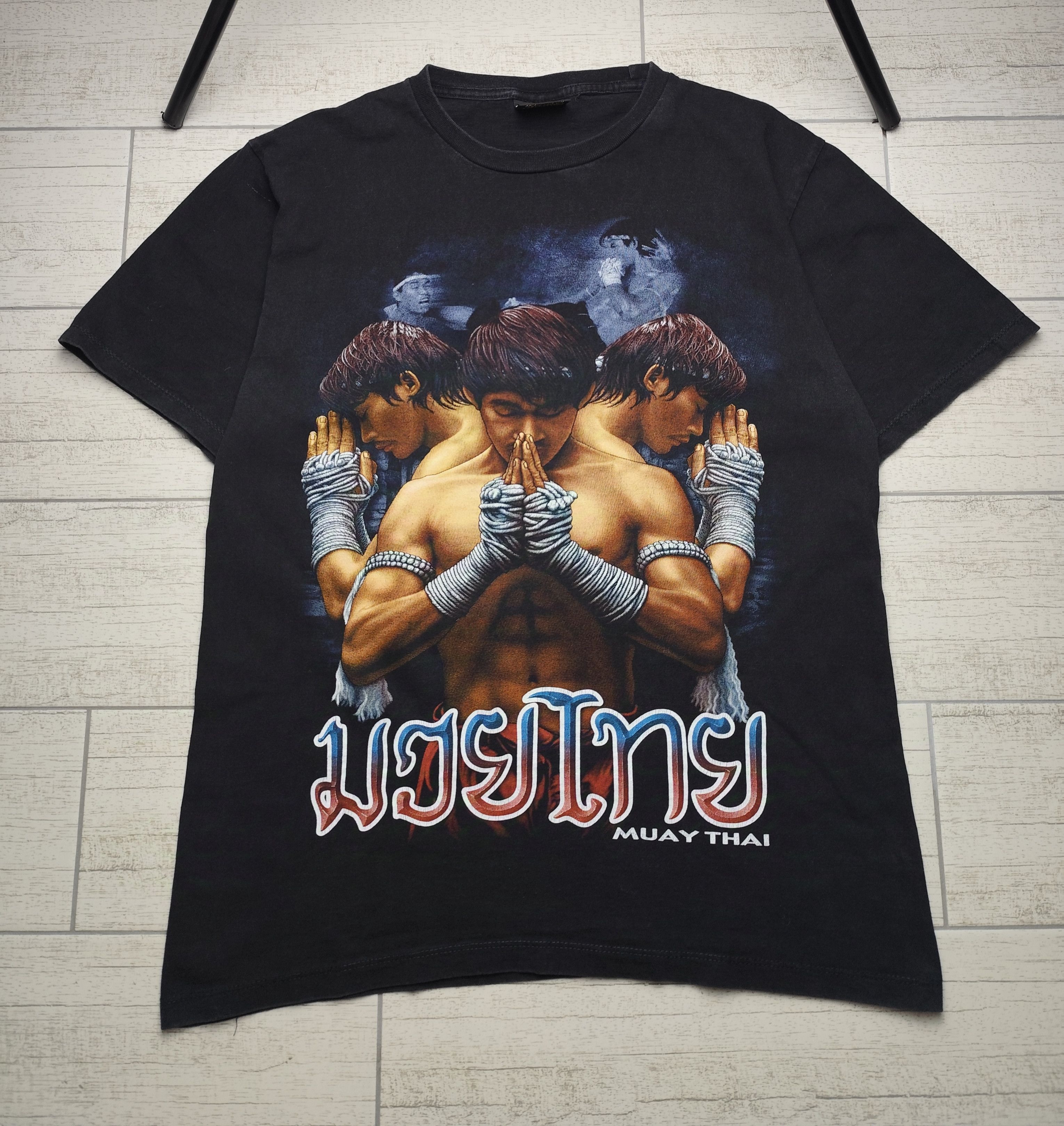 Vintage Muay Thai Boxing Double Sided Rare T Shirt