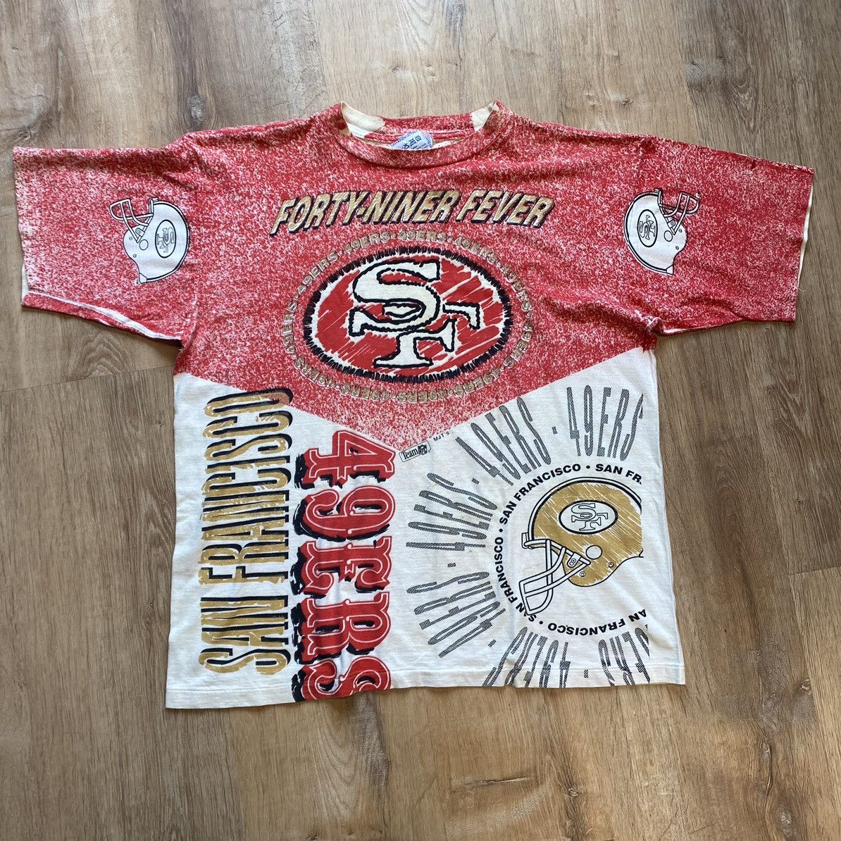 Vintage Rare Sf 49ers Magic Johnson Aop Tee