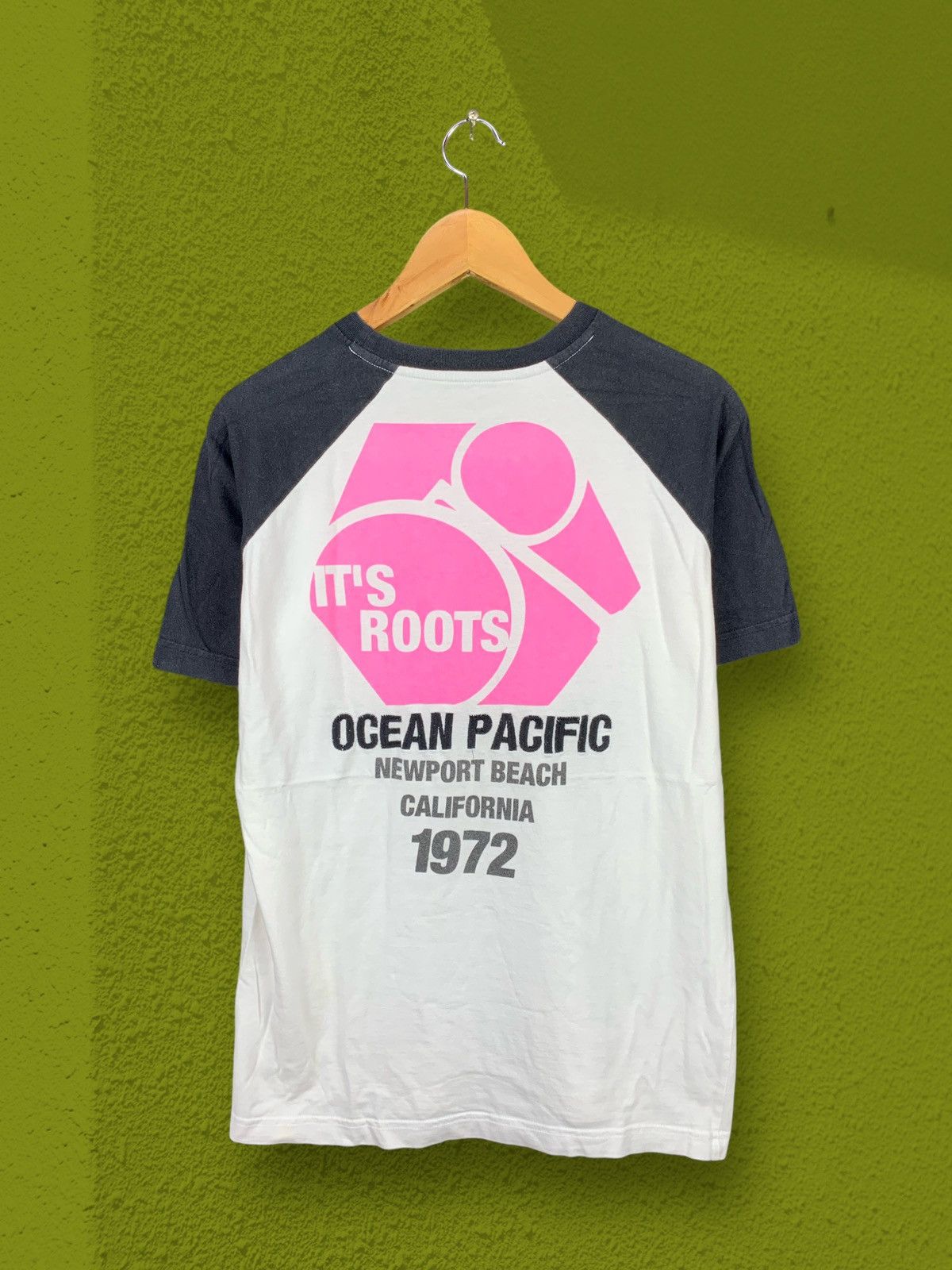 Pacific Steals Ocean Pacific Raglan Embroided Tee Hawaii Surf