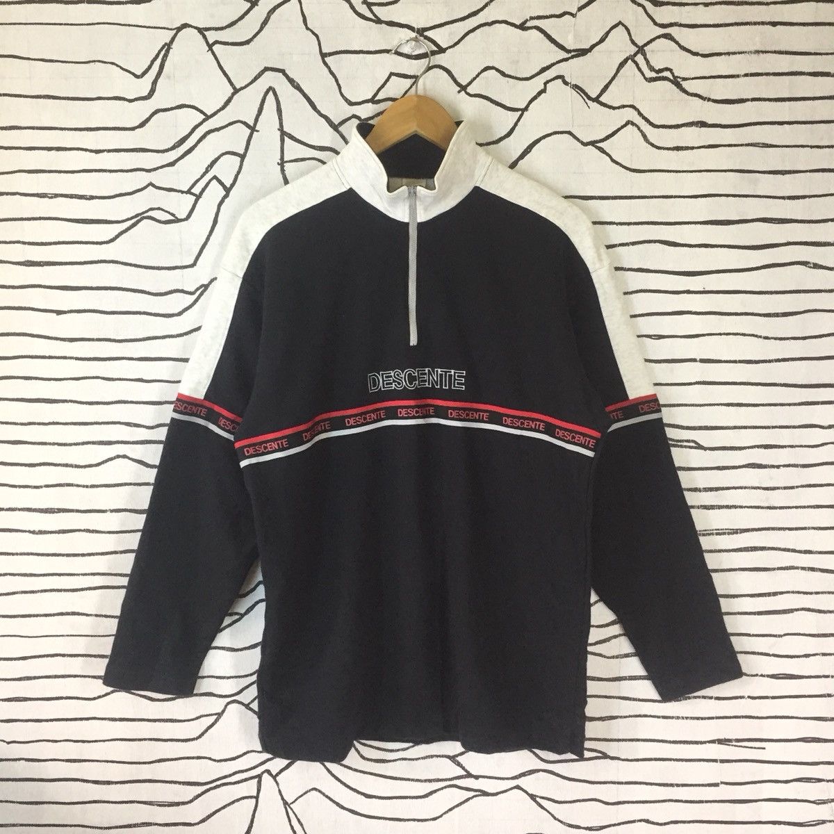 Vintage Descente Jumper Sweatshirt Quater Zip