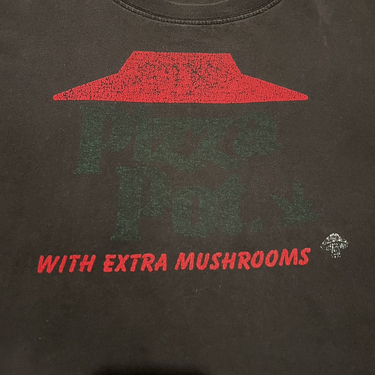 Vintage Pizza Hut Pizza Pot With Extra Mushrooms Tee T Shirt