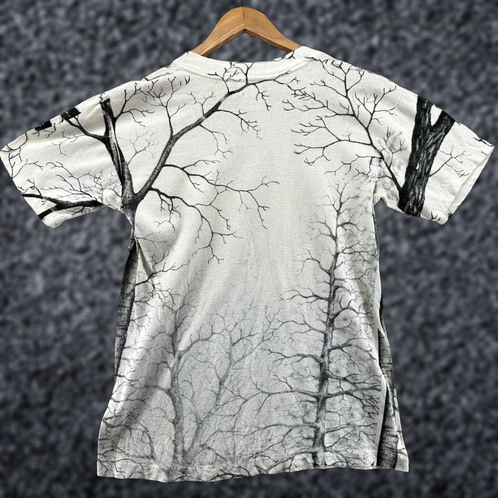 Vintage California Solar T T Shirt White Men S Medium Bald Eagle All Over Print Short Sleeve