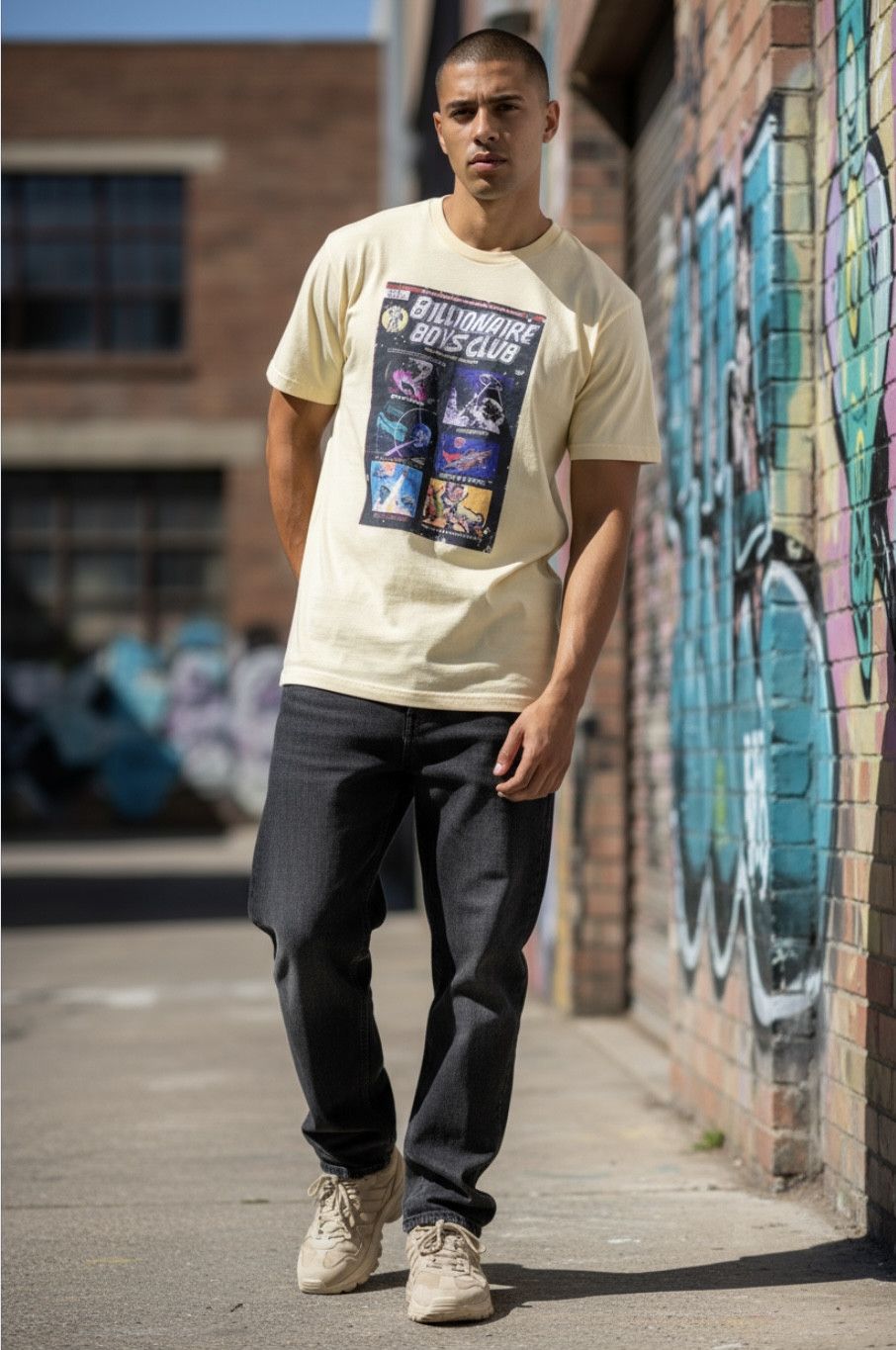 Boys Club Billionaire Boys Club Space Comic Tee Cream Medium Vintage