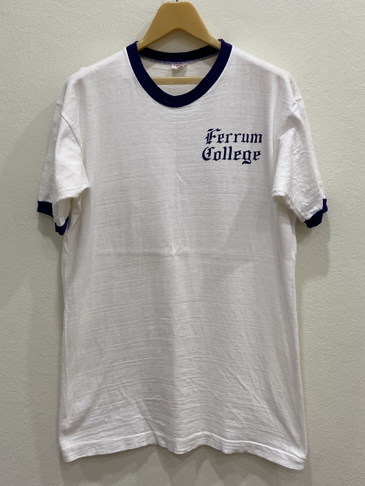 Very Rare Vintage 60s Champion Running Tag Ringer T Shirt