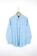 Vilebrequin Blue Cotton Linen Oxford Shirt Beach