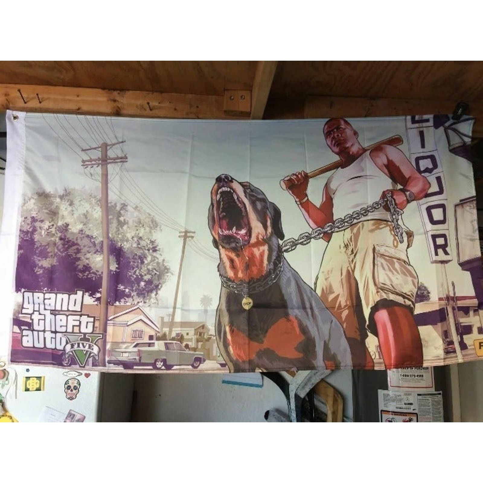 Other Gta V Grand Theft Auto 5 5ft Flag Chop Franklin Rockstar