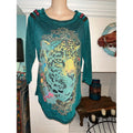 Barcelona Vintage Custo Barcelona Teal Lion Tunic Top