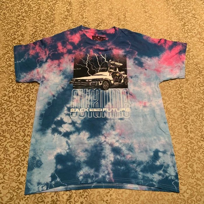 Vintage Deadstock Back To The Future Delorean Tie Dye Tee