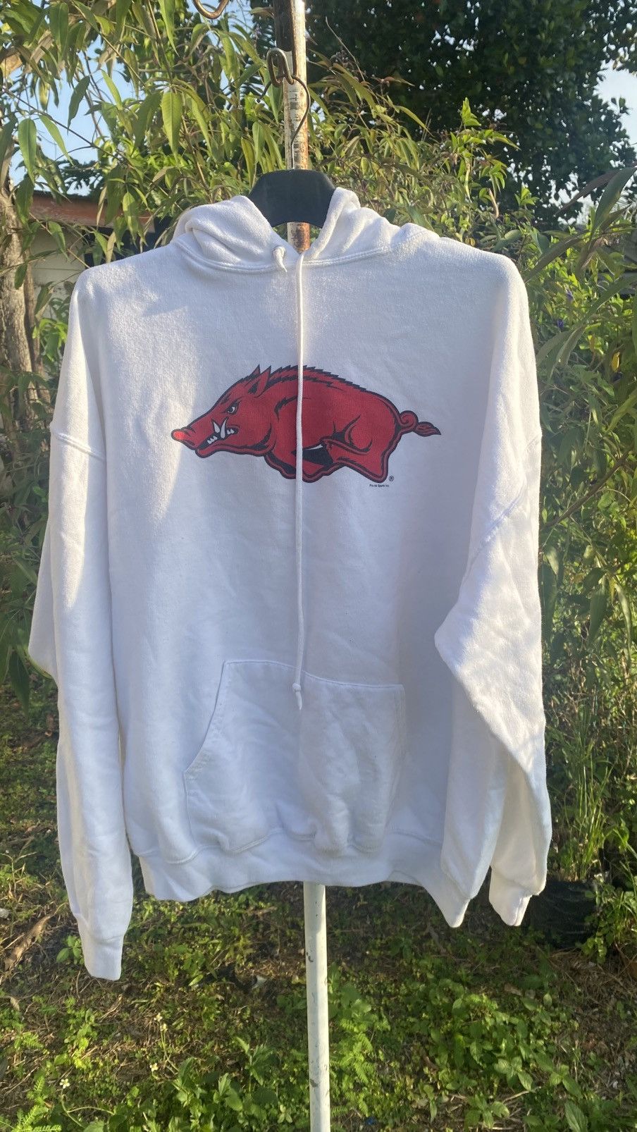 Jerzees Vintage Arkansas Razorbacks Logo Hoodie