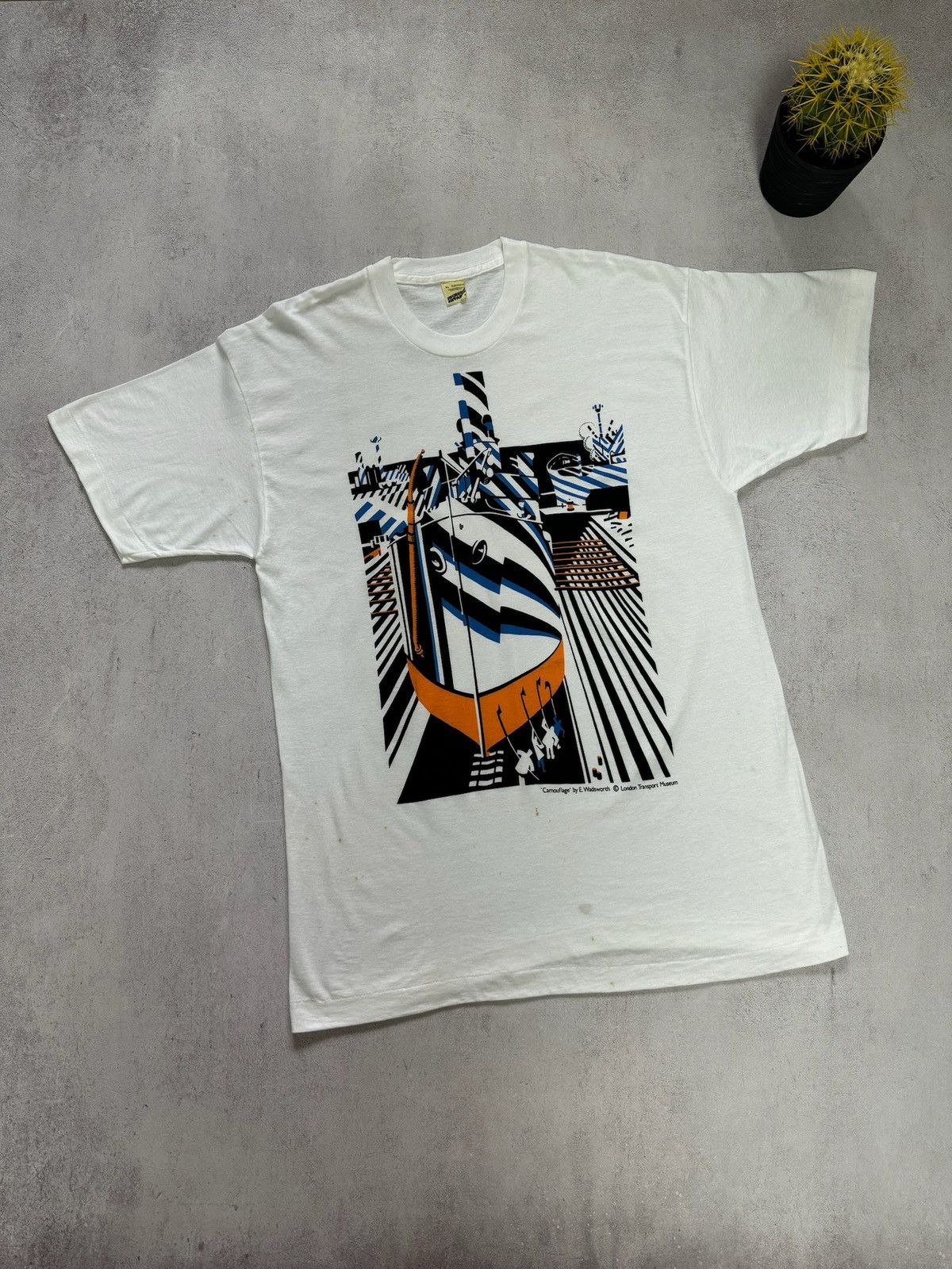 Vintage London Transport Museum Edward Wadsmorth T Shirt 80s Hoodie, Sweatshirt | FlexRushtees.com