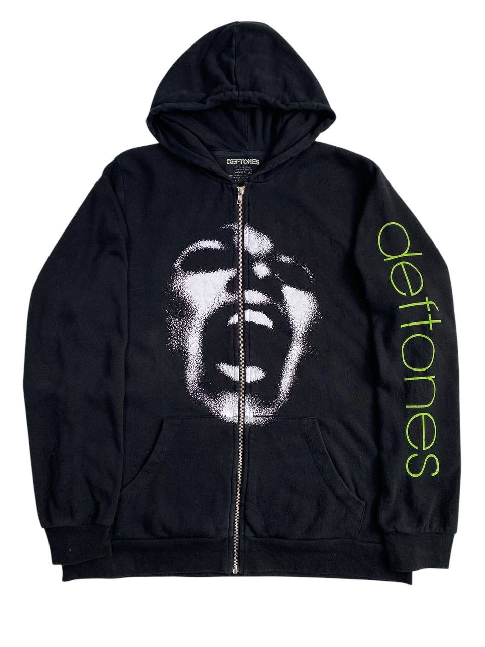 Japanese Brand Y2k 2000 S Deftones Screaming Face Zipper Hoodie