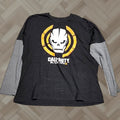 Vintage Call Of Duty Black Ops 3 T Shirt Men 2xl Black Thermal Sleeve Short Sleeve Crew Neck