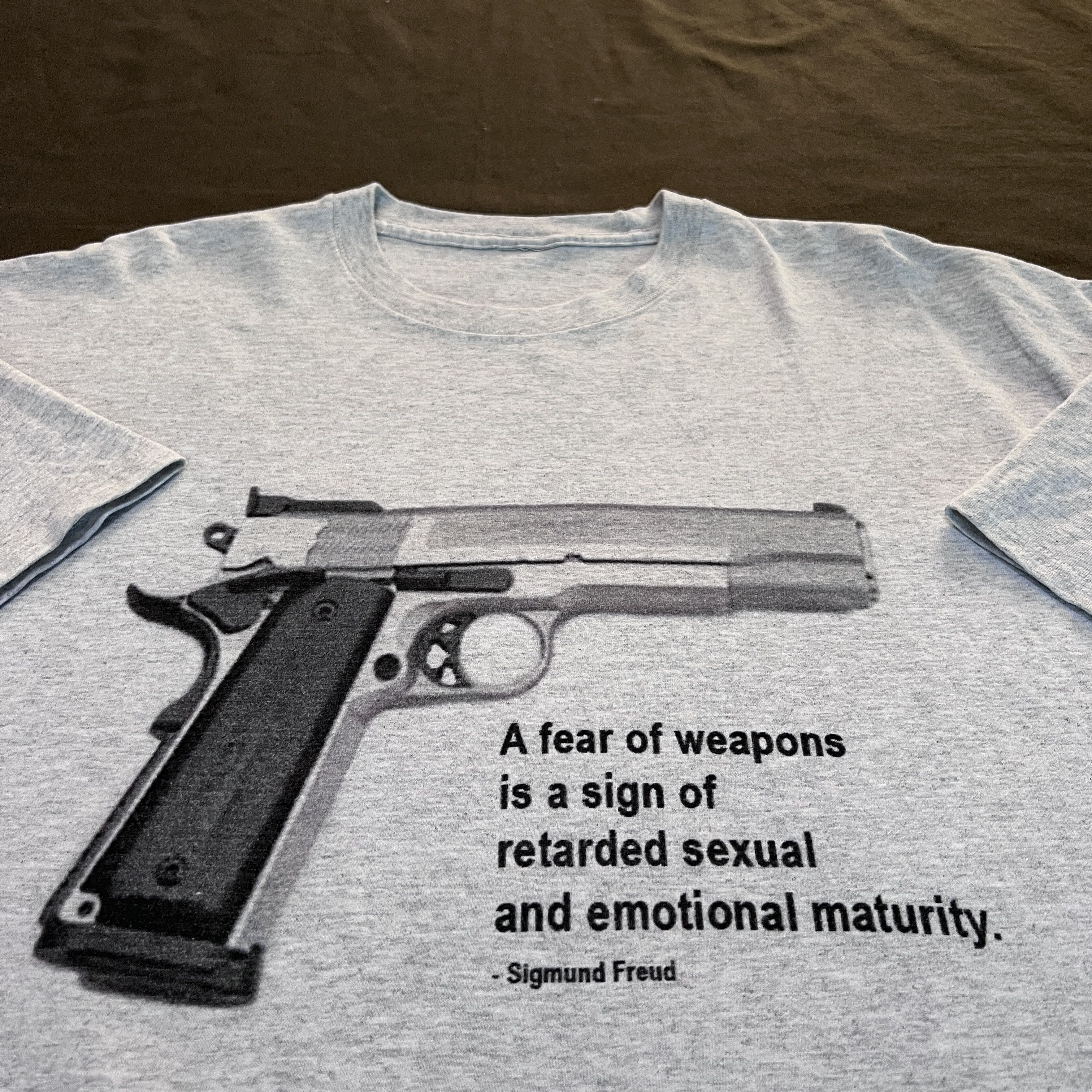 Vintage Y2k Sigmund Freud Quote Promo Tee 2xl Gun Hoodie, Sweatshirt | FlexRushtees.com