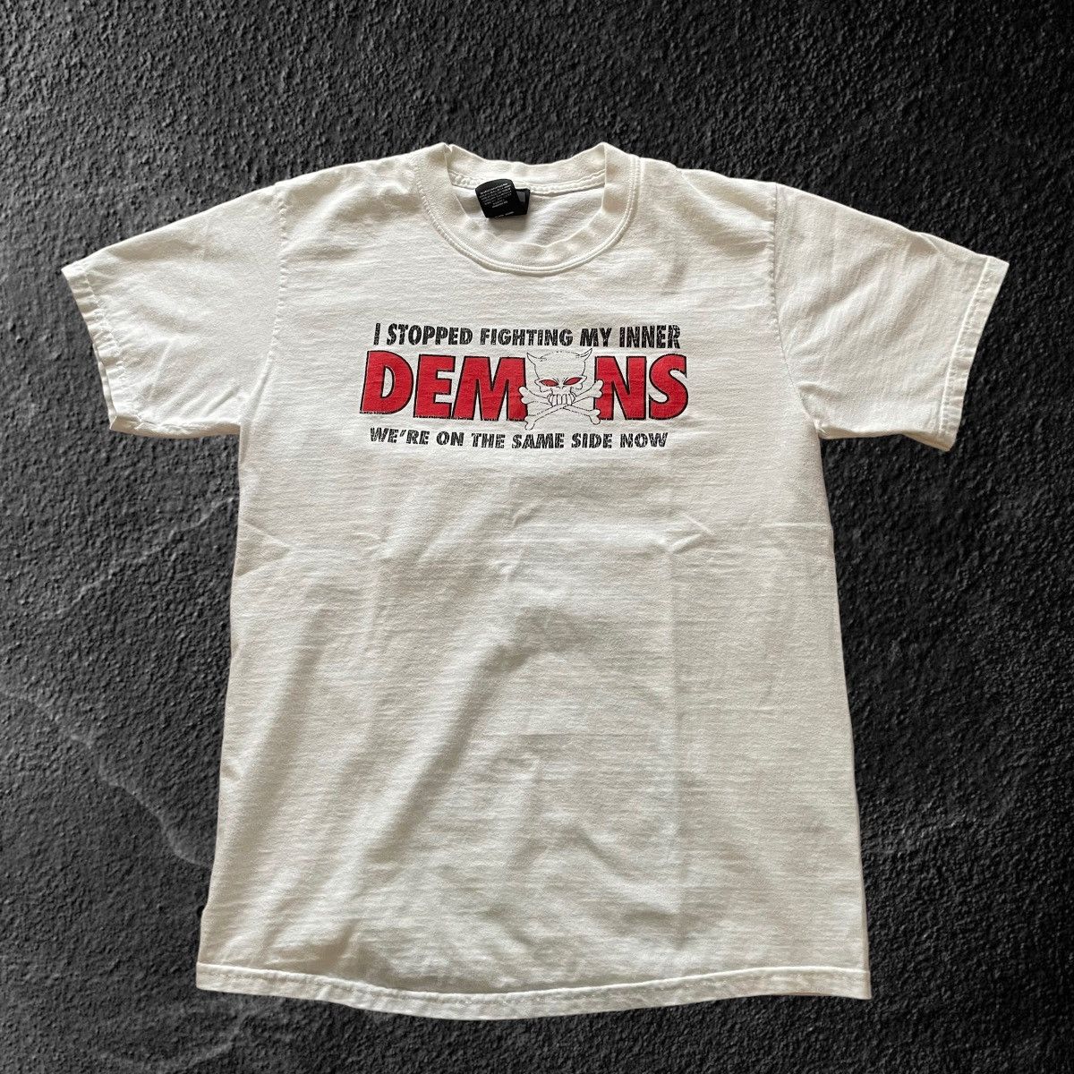 Vintage Y2k Funny Inner Demons Quote Tee Hoodie, Sweatshirt | FlexRushtees.com