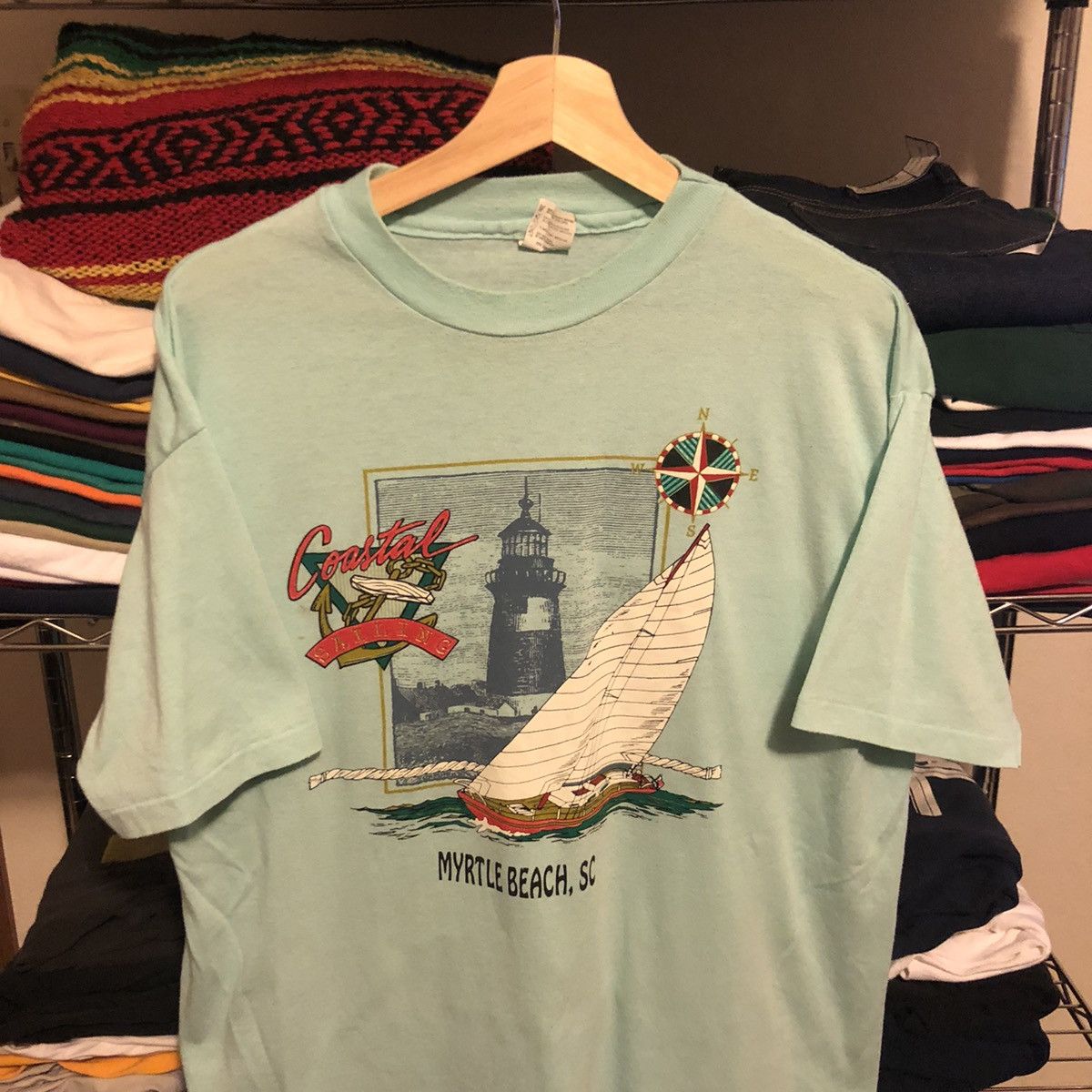 Vintage 80 S Myrtle Beach Sailing Anvil Tee