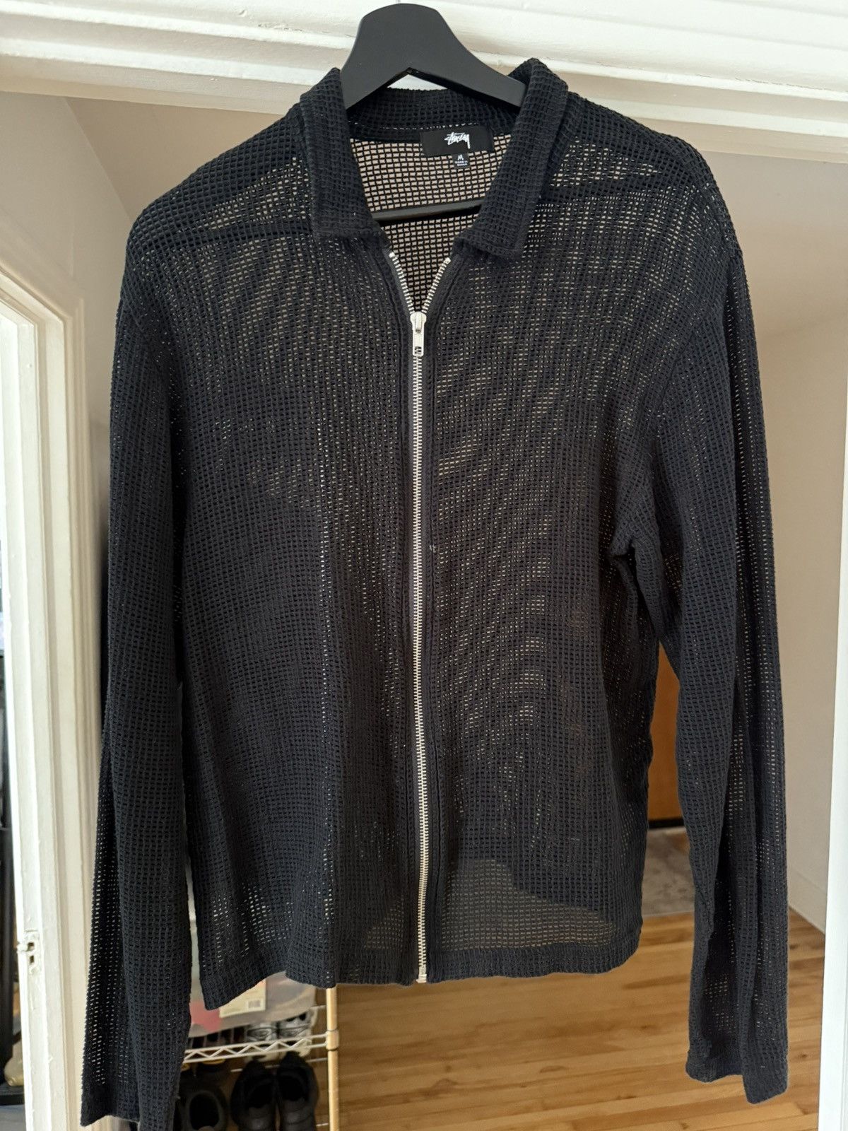 Stussy Mesh Zip Up Shirt