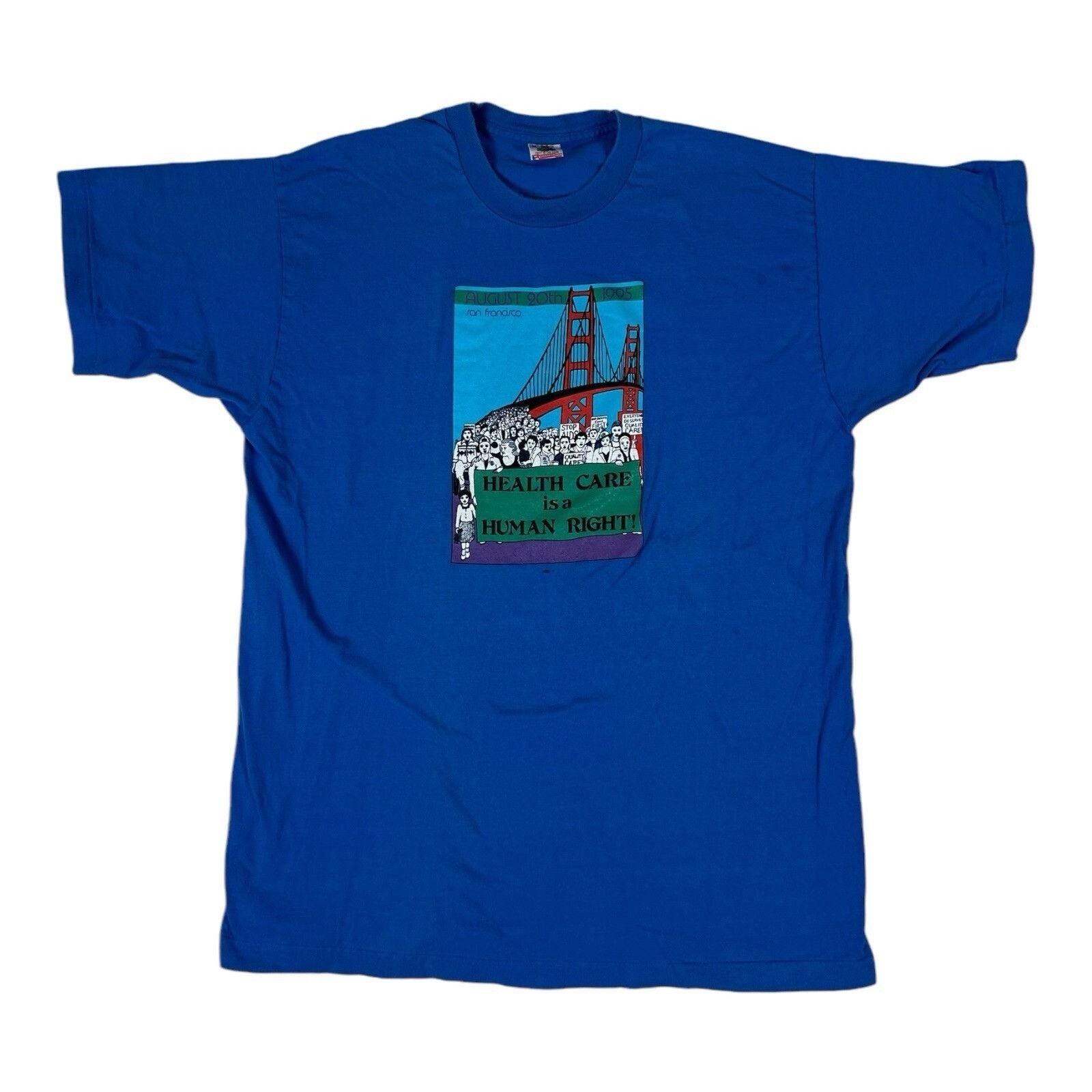 Fruit Of The Loom Vintage 90s San Francisco Health Care Human Rights T Shirt S Hoodie, Sweatshirt | FlexRushtees.com