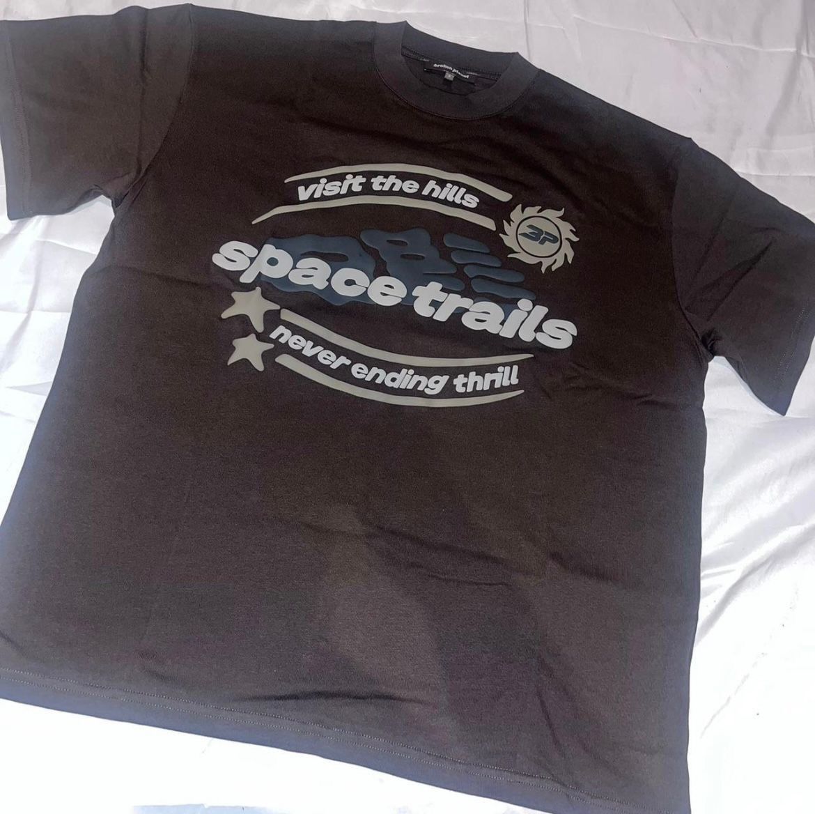 Planet Broken Planet Space Trails T Shirt Mocha Brown Large