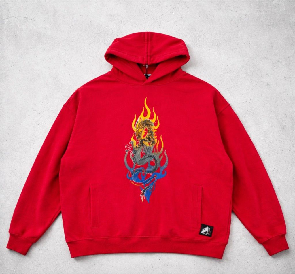 Jnco Style Dragon Flame Printed Hoodie T-Shirts, Sweatshirt | FlexRushtees.com