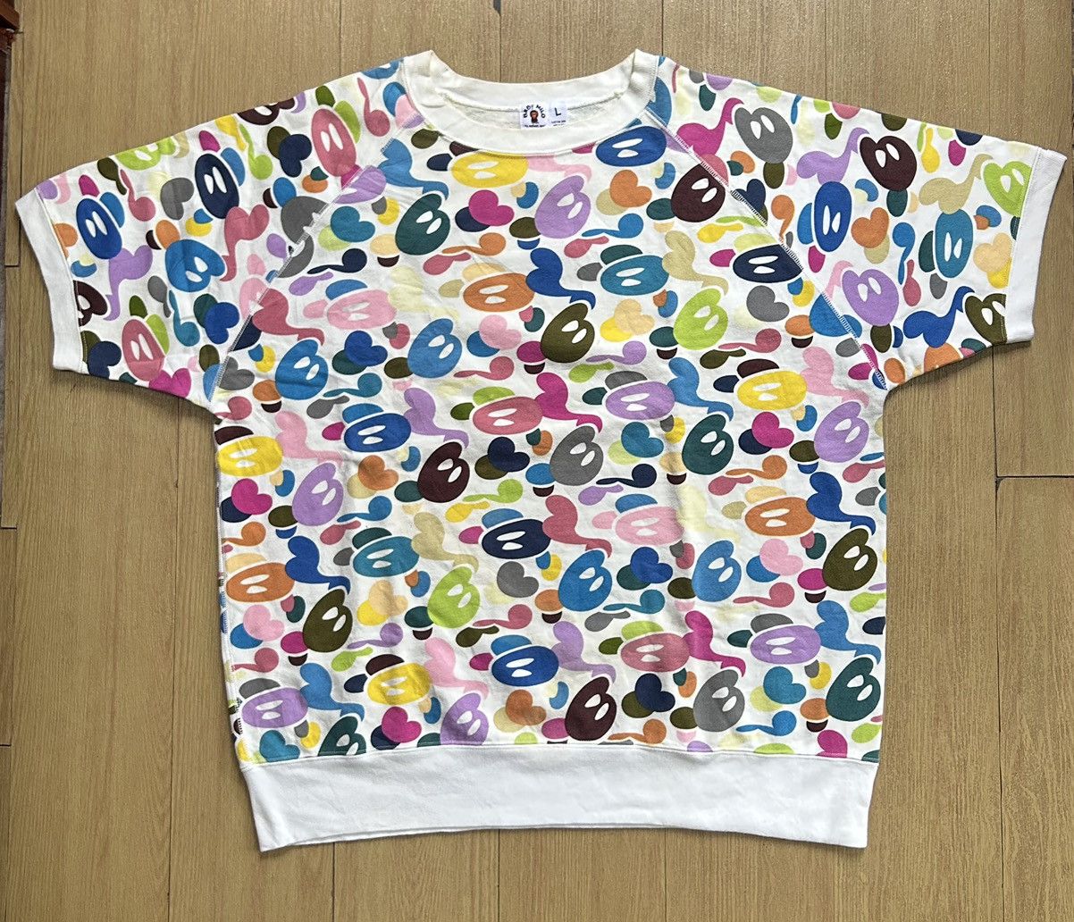 Bape Baby Milo Multi Camo S S Crewneck