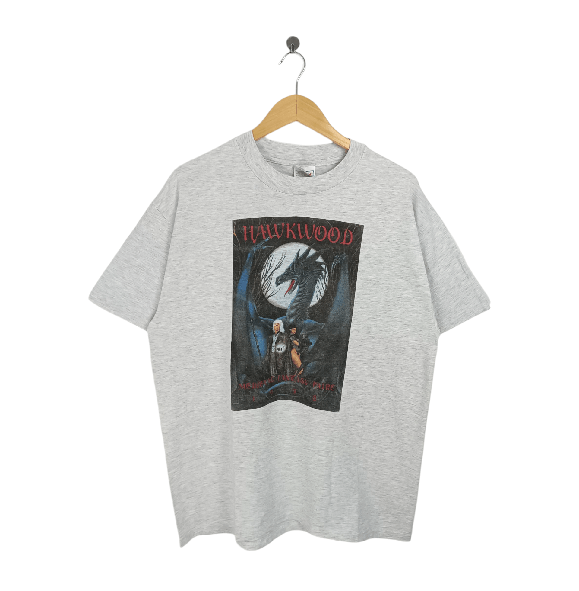 Vintage 90 S Hawkwood Medieval Fantasy Faire Very Rare Tee Hoodie, Sweatshirt | FlexRushtees.com