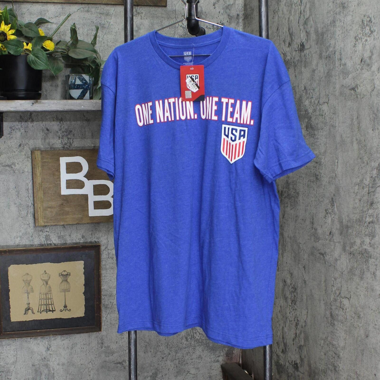Designer Nwt United States Soccer Federation Slogan Ussf269ct S Blue T-Shirts, Hoodie, Sweatshirt | FlexRushtees.com