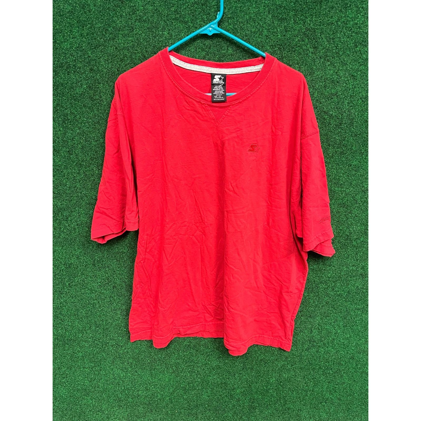 90s Red Starter Minimalist T Shirt Chest Logo Sz 2xl