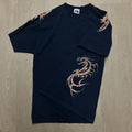 Majestic Hand Bleached Y2k Tribal Dragon Yankees Tee Hoodie, Sweatshirt | FlexRushtees.com