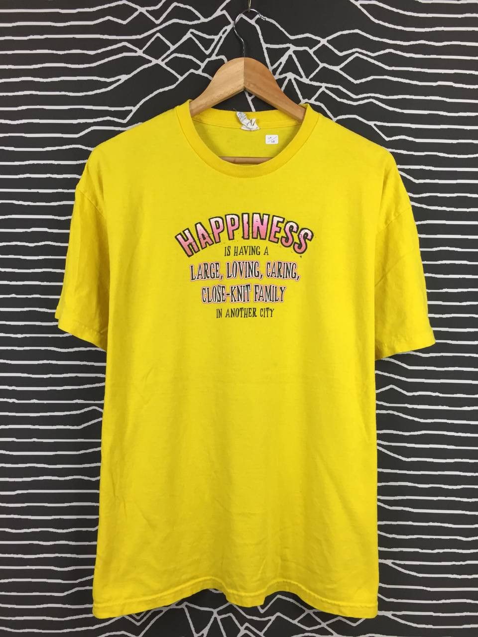 Vintage Vtg Y2k Happiness Statement Quote Graphic Tee Hoodie, Sweatshirt | FlexRushtees.com