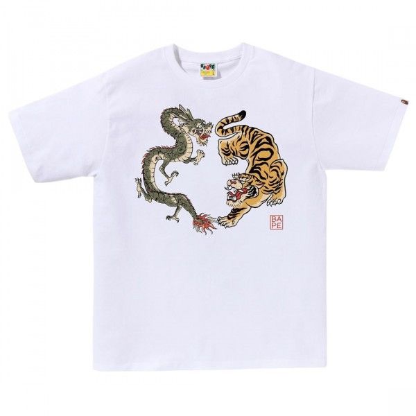 Bape Japan Culture Tiger And Dragon Tee Whte Hoodie, Sweatshirt | FlexRushtees.com