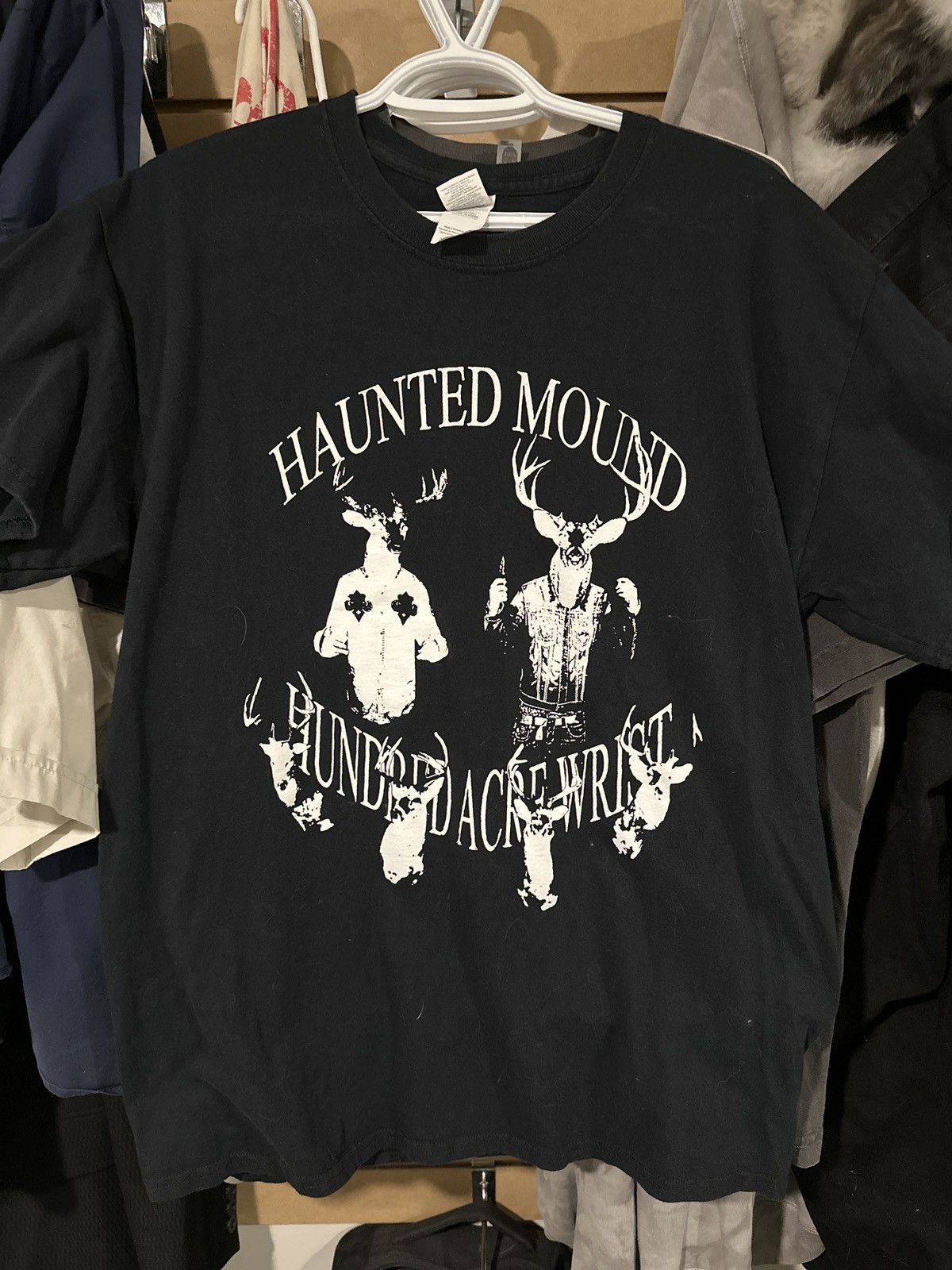 Mound Deadstock Haunted Mound Hundred Acre Wrist Rams Head Tee Hoodie, Sweatshirt | FlexRushtees.com