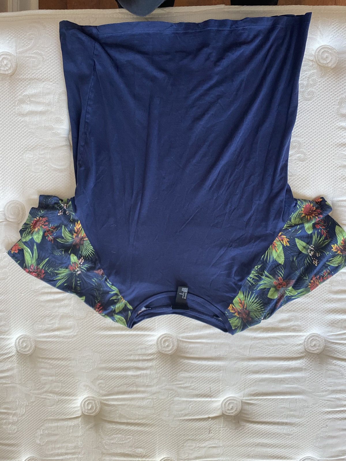H M Navy Tropical Shirt