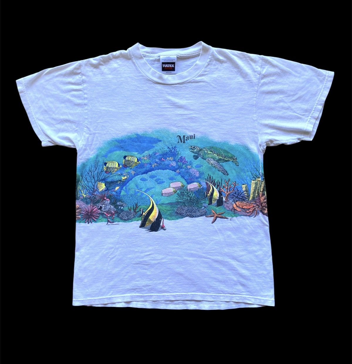 Tultex Vintage 90s Hawaii Maui Ocean T Shirt 1994 Tee Nature Art Hoodie, Sweatshirt | FlexRushtees.com