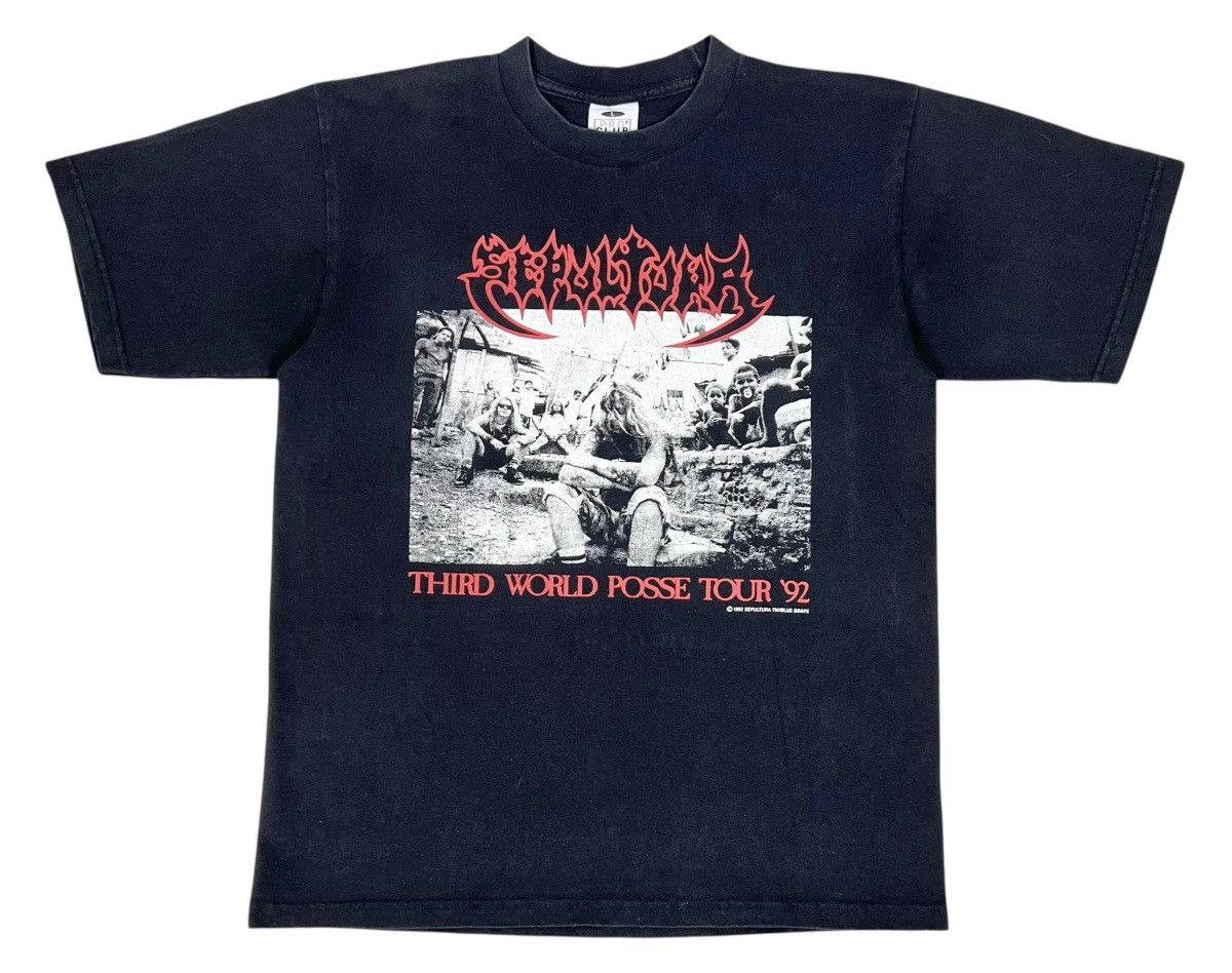 Band Tees Vintage Sepultura Third World Posse Tour 1992 Tee Hoodie, Sweatshirt | FlexRushtees.com