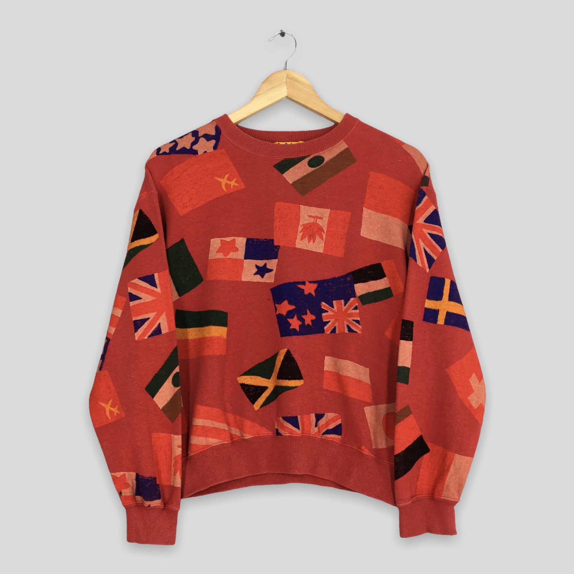 Ne Net X Tsumori Chisato Vintage Issey Sport Miyake Country Flags Sweatshirt Medium