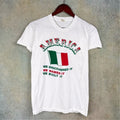 Vintage Vtg 80s Italian American Pride T Shirt S White Screen Stars