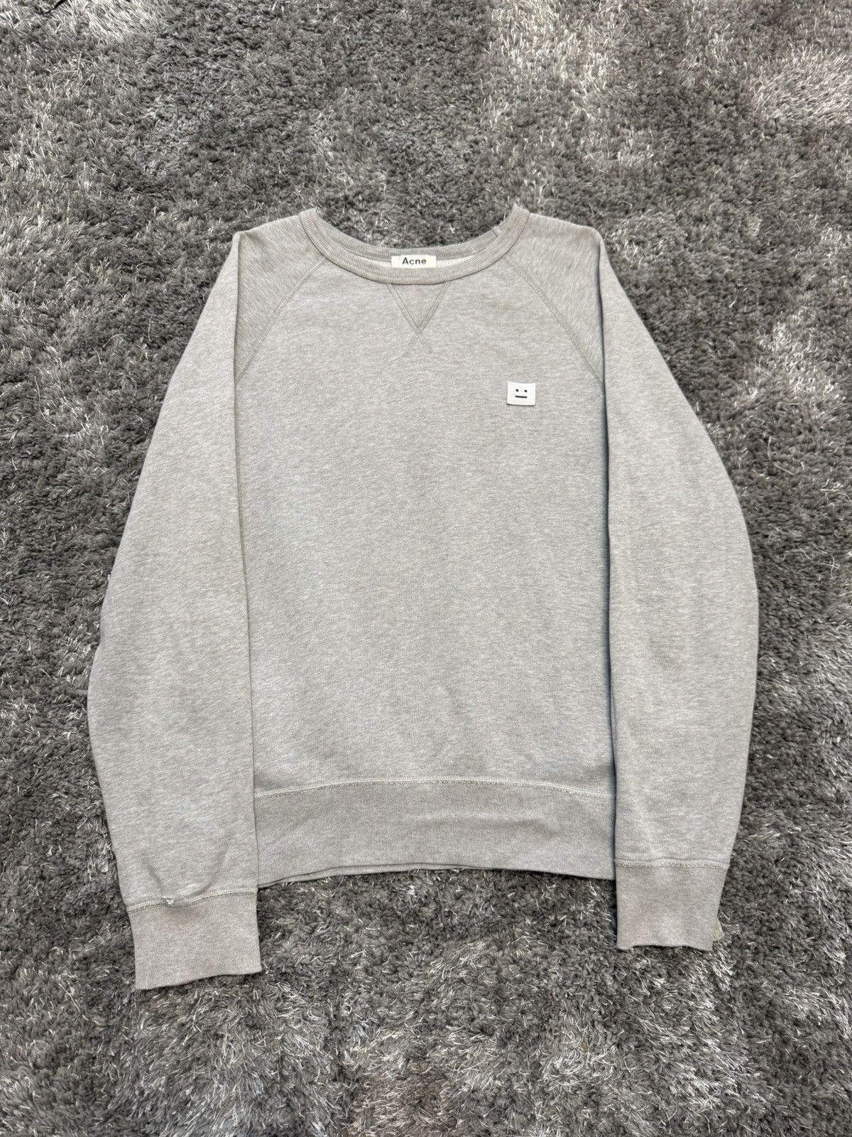Studios Acne Studios Face Grey Sweatshirt T-Shirts, Hoodie | FlexRushtees.com