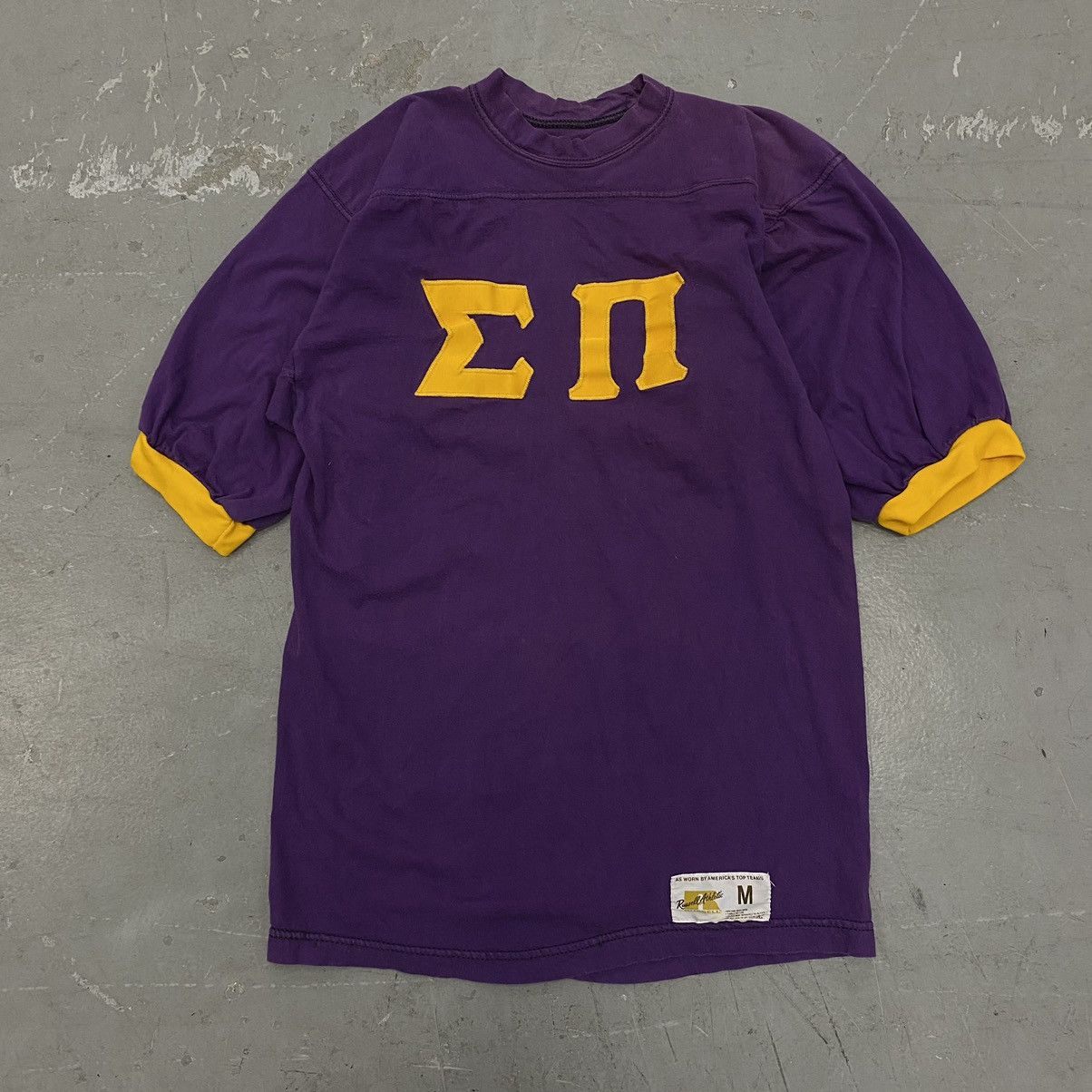 Russell Athletic X Vintage Vtg 60s 70s Russell Athletic Sigma Pi Ringer Tee Hippie
